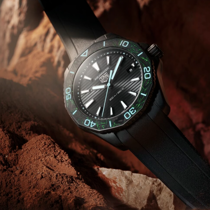 Met de revolutionaire TAG Heuer Aquaracer Solargraph horloges ben je klaar voor de toekomst 