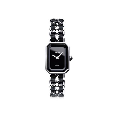 CHANEL horloge met een kast in staal, met een wijzerplaat in het zwart en een diameter van 20 x 26 mm