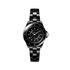CHANEL horloge met een kast in keramiek, met een wijzerplaat in het zwart met briljant en een diameter van 33 mm - thumb