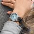 Breitling horloge met een kast in staal, met een wijzerplaat in het blauw met briljant en een diameter van 36 mm - thumb