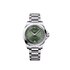 Longines horloge met een kast in staal, met een wijzerplaat in het groen met briljant en een diameter van 34 mm - thumb