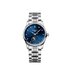 Longines horloge met een kast in staal, met een wijzerplaat in het blauw met briljant en een diameter van 34 mm - thumb