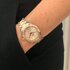 Omega horloge met een kast in rosé goud op staal, met een wijzerplaat in het parelmoer met  briljant en een diameter van 34 mm - thumb