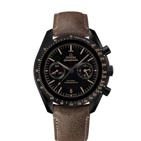 Omega horloge met een kast in keramiek, met een wijzerplaat in het zwart en een diameter van 44.25 mm