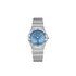 Omega horloge met een kast in staal, met een wijzerplaat in het blauw en een diameter van 28 mm - thumb