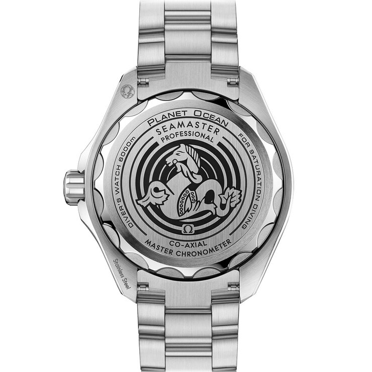 Omega horloge met een kast in staal, met een wijzerplaat in het grijs en een diameter van 45.5 mm