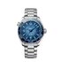 Omega horloge met een kast in staal, met een wijzerplaat in het blauw en een diameter van 39.5 mm - thumb
