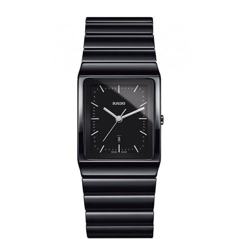 Rado horloge met een kast in keramiek, met een wijzerplaat in het zwart en een diameter van 30 x 41.7 mm