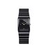 Rado horloge met een kast in keramiek, met een wijzerplaat in het zwart met briljant en een diameter van 22.9 x 31.7 mm - thumb