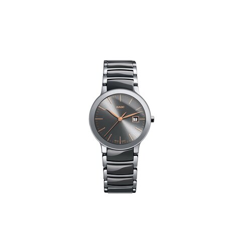 Rado horloge met een kast in staal, met een wijzerplaat in het zilver en een diameter van 28 mm