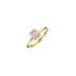 The Exclusive Collection verlovingsring in geel goud 18kt met emerald diamant van 0,30 karaat als hoofdsteen omringd door briljanten van 0,14 karaat - thumb