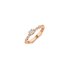The Exclusive Collection verlovingsring in rosé goud 18kt met briljant (ronde diamant) van 0,25 karaat als hoofdsteen omringd door briljanten van 0,19 karaat - thumb