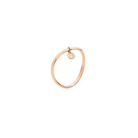 DoDo ring in rosé goud 9kt met briljant van 0,03 karaat
