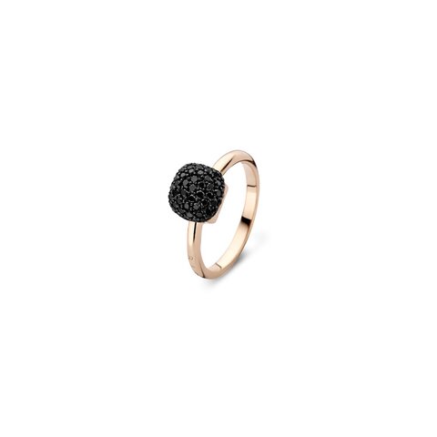Bigli ring in rosé goud 18kt met zwarte briljant van 0,62 karaat