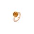 Bigli ring in rosé goud 18kt met bergkristal & tijgeroog omringd door briljanten van 0,02 karaat - thumb