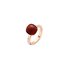 Bigli ring in rosé goud 18kt met quartz fumé & koraal omringd door briljanten van 0,02 karaat - thumb