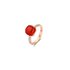 Bigli ring in rosé goud 18kt met carnelian omringd door briljanten van 0,25 karaat - thumb