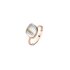 Bigli ring in rosé goud 18kt met quartz rutile & parelmoer omringd door briljanten van 0,02 karaat - thumb