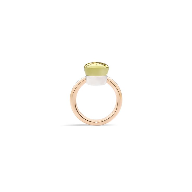 Pomellato ring in rosé goud 18kt met quartz lemon