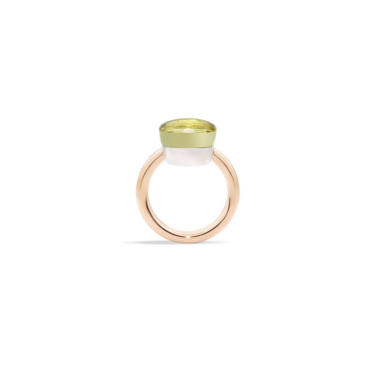 Pomellato ring in rosé goud 18kt met quartz lemon