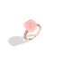 Pomellato ring in rosé goud 18kt met quartz rose omringd door bruine briljanten van 0,70 karaat - thumb