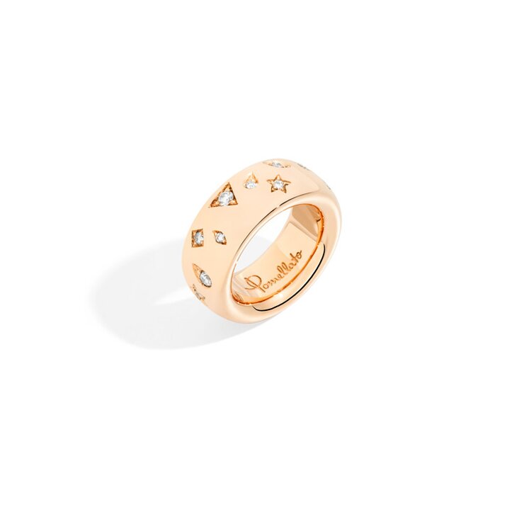 Pomellato ring in rosé goud 18kt met briljant van 0,66 karaat