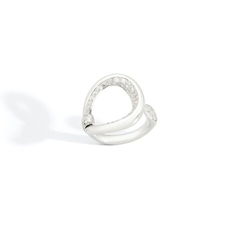 Pomellato ring in wit goud 18kt met briljant van 0,97 karaat