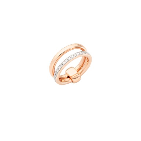 Pomellato ring in rosé goud 18kt met briljant van 0,40 karaat