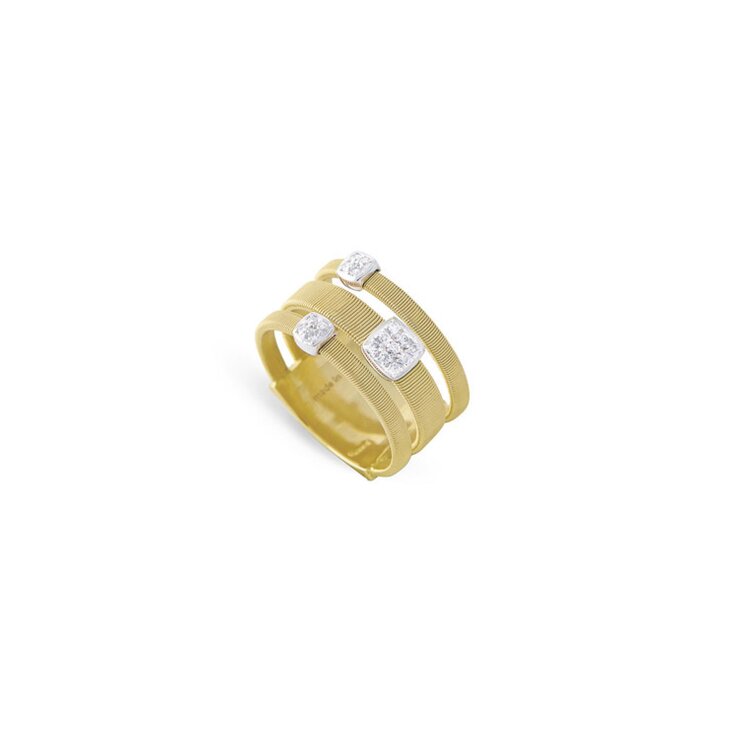 Marco Bicego ring in geel goud 18kt met briljant van 0,13 karaat