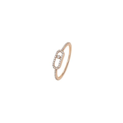 Messika ring in rosé goud 18kt met briljant van 0,18 karaat