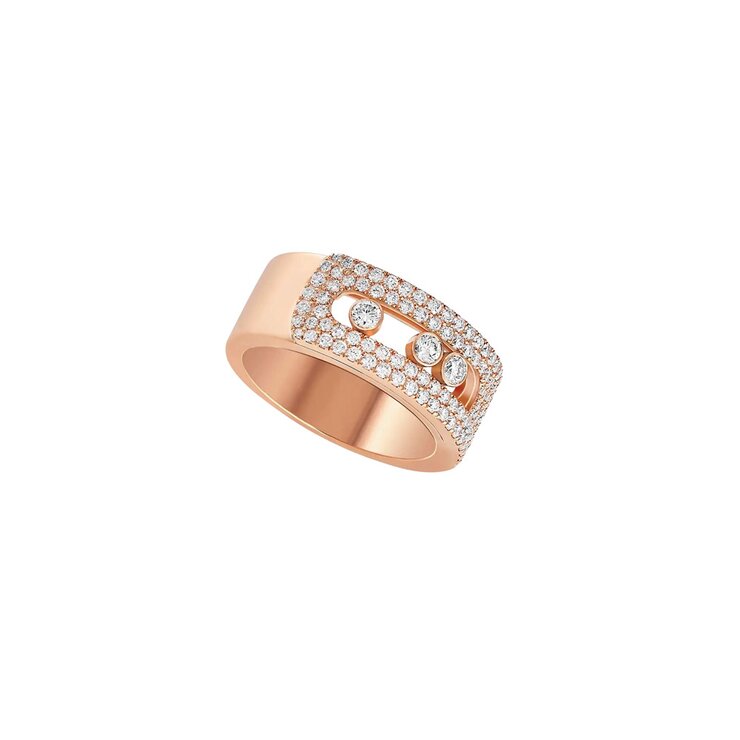 Messika ring in rosé goud 18kt met briljant van 0,73 karaat