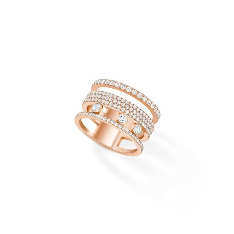Messika ring in rosé goud 18kt met briljant van 1,09 karaat