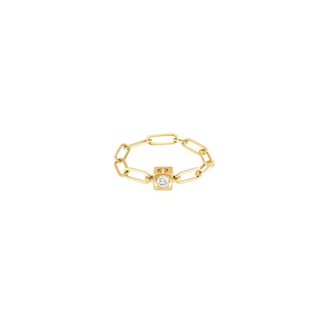 dinh van ring in geel goud 18kt met briljant van 0,06 karaat