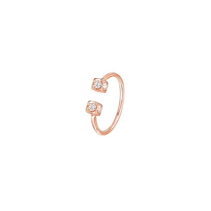 dinh van ring in rosé goud 18kt met briljant van 0,14 karaat
