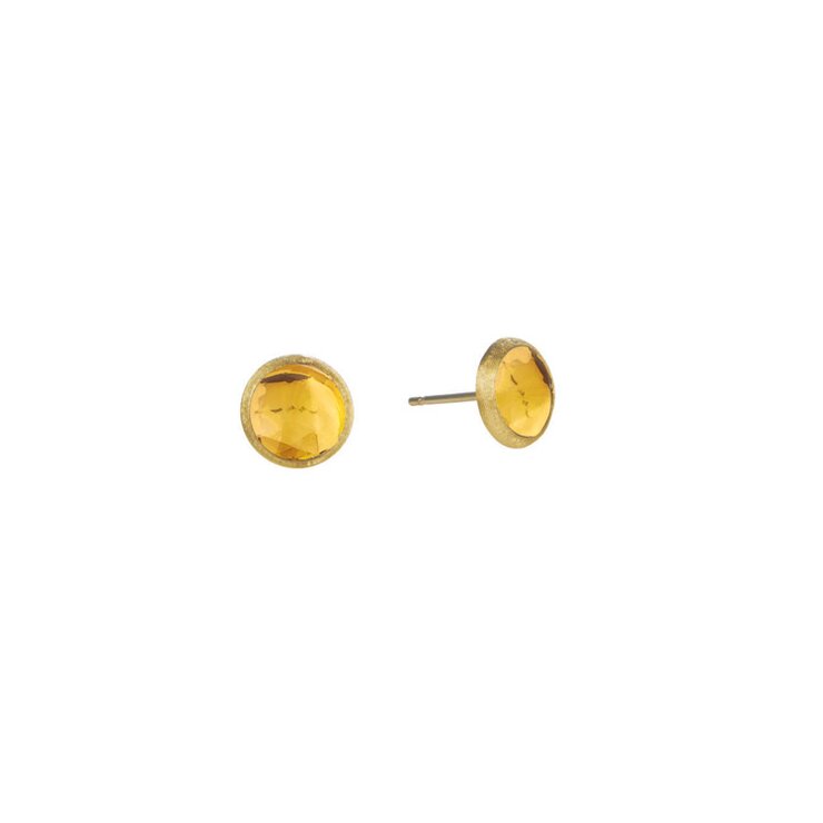 Marco Bicego oorringen in geel goud 18kt met quartz citrien