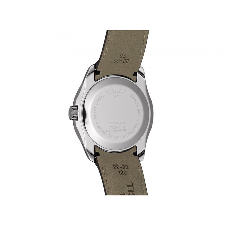 Tissot horloge met een kast in staal, met een wijzerplaat in het zilver en een diameter van 39 mm