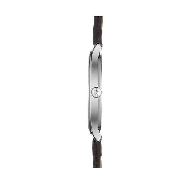 Tissot horloge met een kast in staal, met een wijzerplaat in het zilver en een diameter van 42 mm