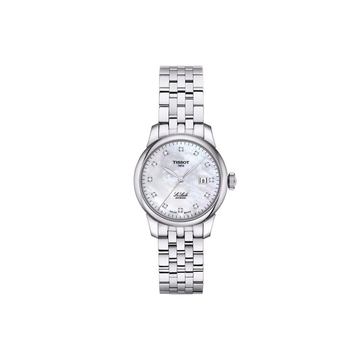 Tissot horloge met een kast in staal, met een wijzerplaat in het parelmoer met  briljant en een diameter van 29 mm