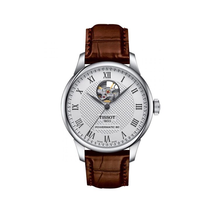 Tissot horloge met een kast in staal, met een wijzerplaat in het wit en een diameter van 39.3 mm