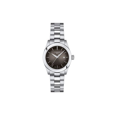 Tissot horloge met een kast in staal, met een wijzerplaat in het zwart en een diameter van 29 mm