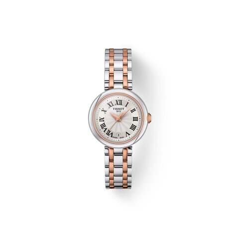 Tissot horloge met een kast in staal, met een wijzerplaat in het wit en een diameter van 26 mm