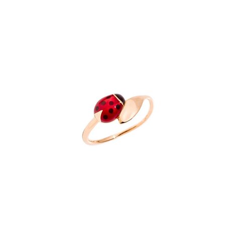 DoDo ring in rosé goud 9kt met email