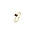 Casteur by Casteur ring in geel goud 18kt met quartz fumé omringd door briljanten van 0,07 karaat - thumb