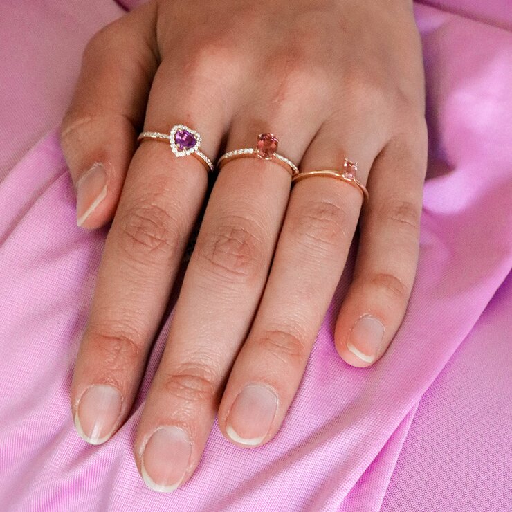 Casteur by Casteur ring in rosé goud 18kt met toermalijn