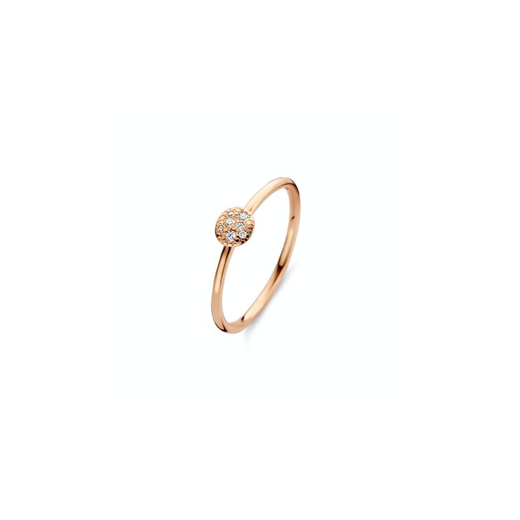 Casteur by Casteur ring in rosé goud 18kt met briljant van 0,04 karaat