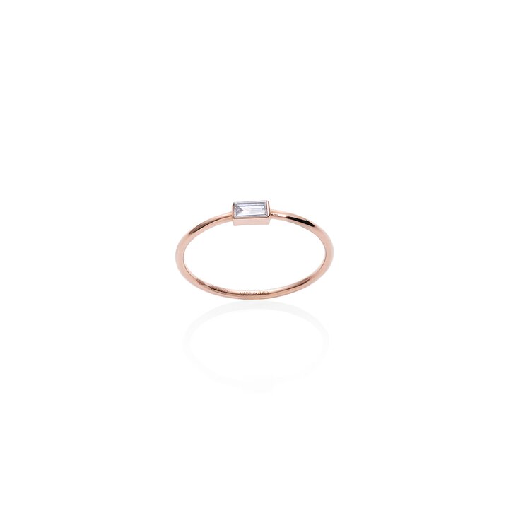 Burato Gioilelli ring in rosé goud 18kt met briljant van 0,09 karaat