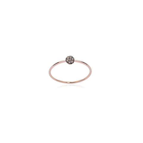 Burato Gioilelli ring in rosé goud 18kt met bruine briljant van 0,04 karaat
