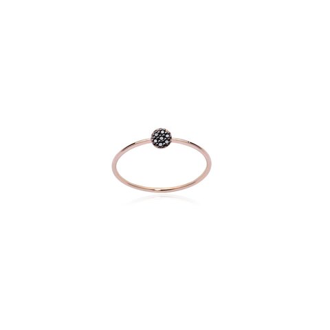 Burato Gioilelli ring in rosé goud 18kt met zwarte briljant van 0,04 karaat