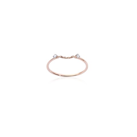 Burato Gioilelli ring in rosé goud 18kt met briljant van 0,06 karaat
