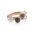 Burato Gioilelli ring in rosé goud 18kt met bruine briljant van 0,10 karaat - thumb